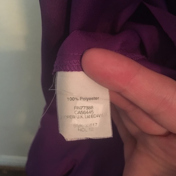 J. Crew Purple Boatneck Long Sleeve Blouse - Picture 7 of 8